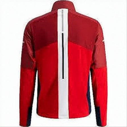 Swix Quilted Two-Tone Red Jacket With Reflective Accents
