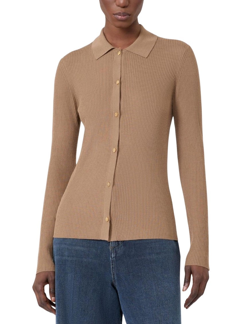 Max Mara Cardigan Smmlimone Ribbed Knit Cardigan