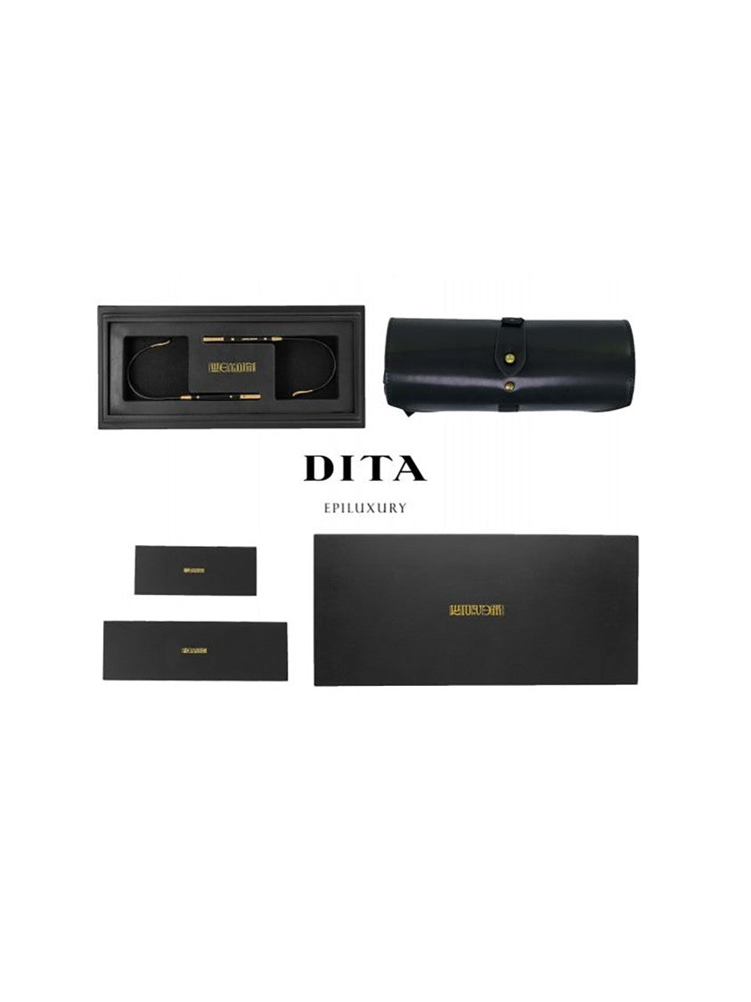 Dita Gold Dex019/A/03 Rectangular Green Sunglasses
