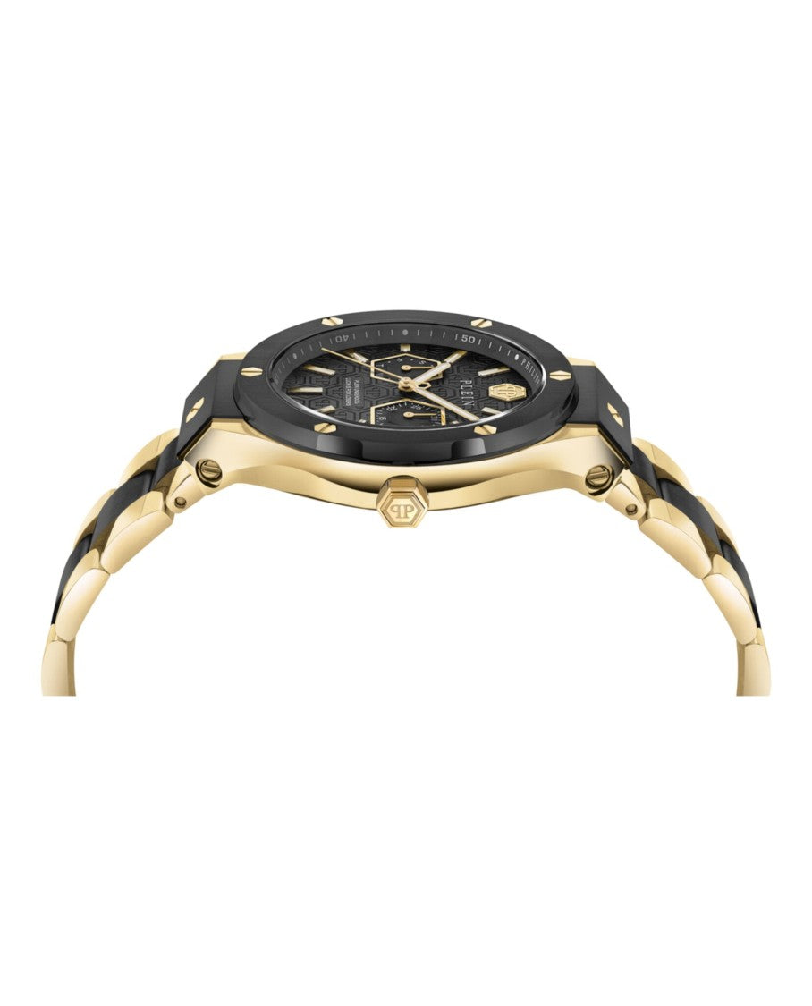 Philipp Plein Multifunction Quartz Movement Bracelet Watch With Two-Tone Case