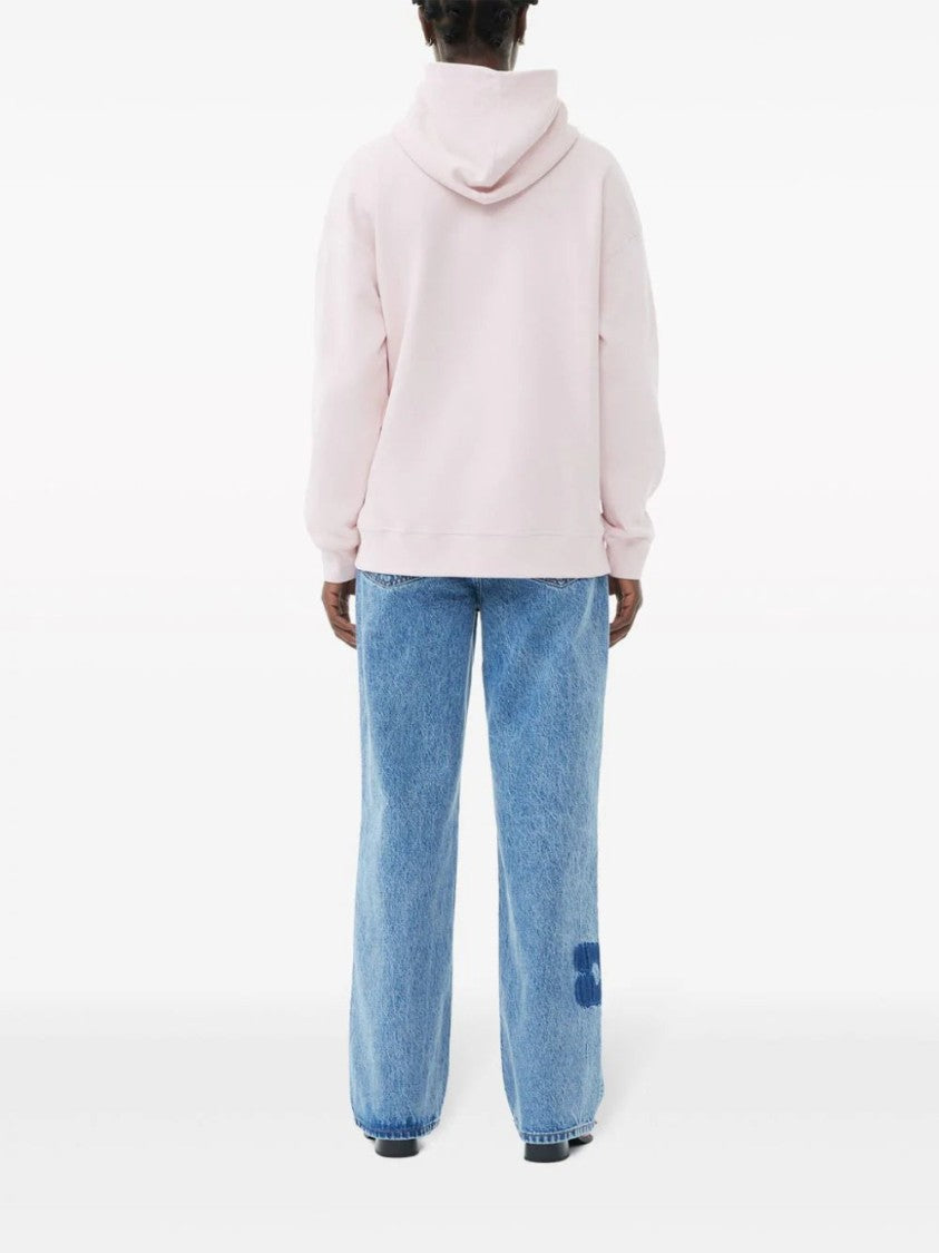 Ganni Logo-Print Cotton Hoodie