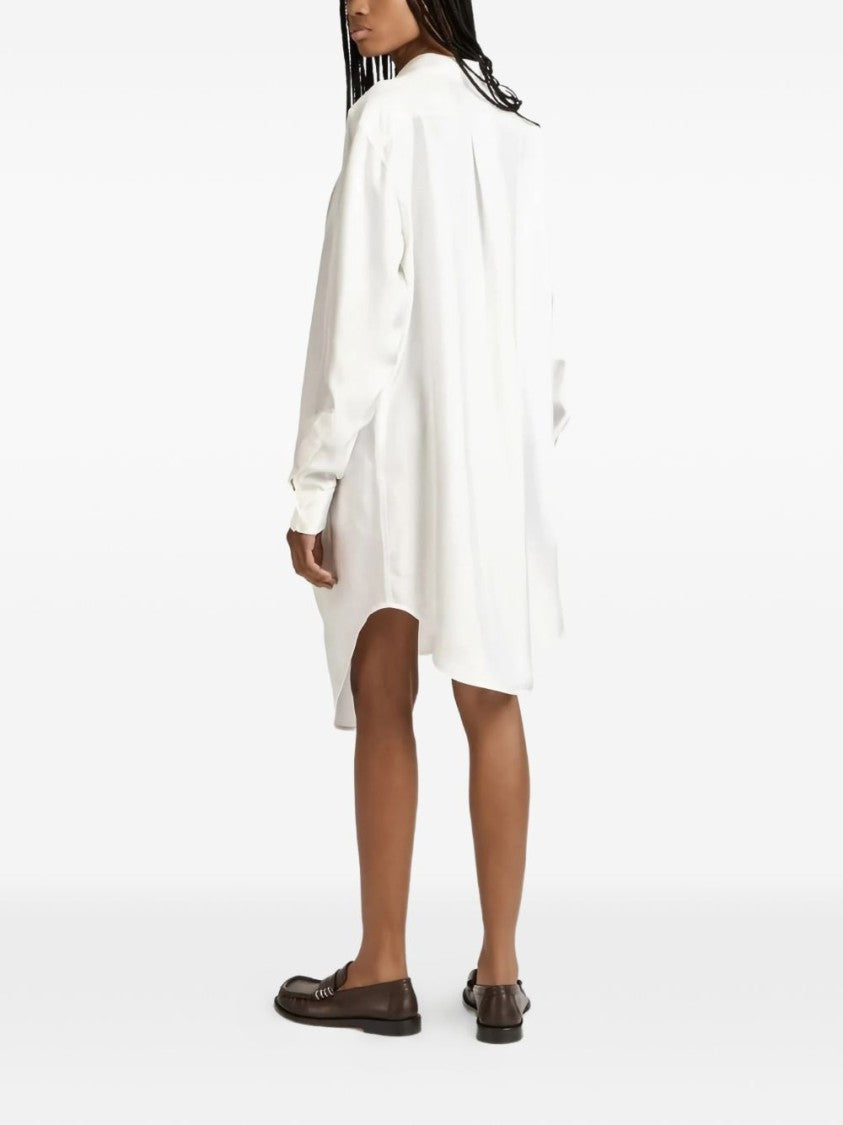 J. W. Anderson Oversized Silk Shirt Dress With Asymmetrical Placket