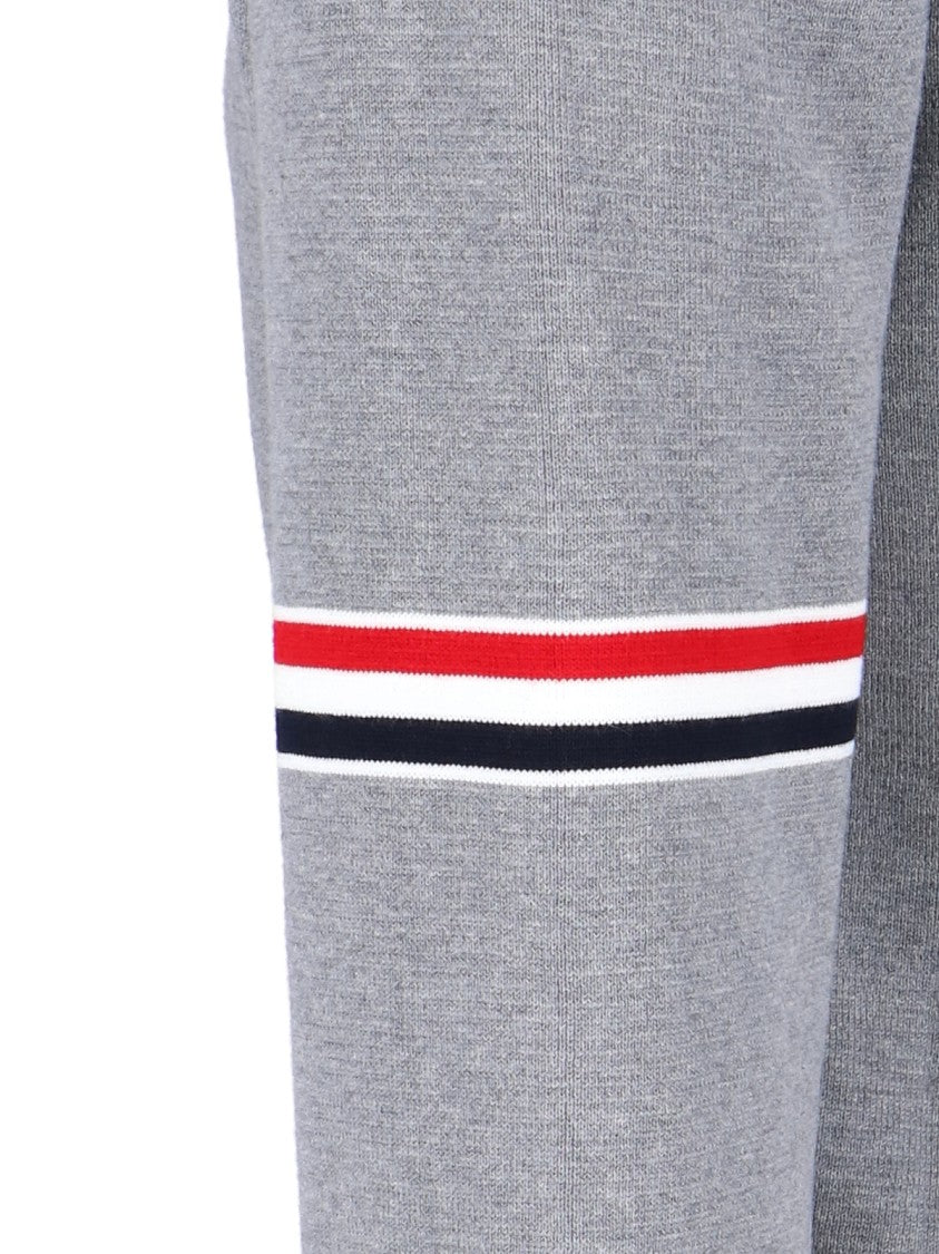 Thom Browne Tricolor Grosgrain Band Cardigan With V-Neck