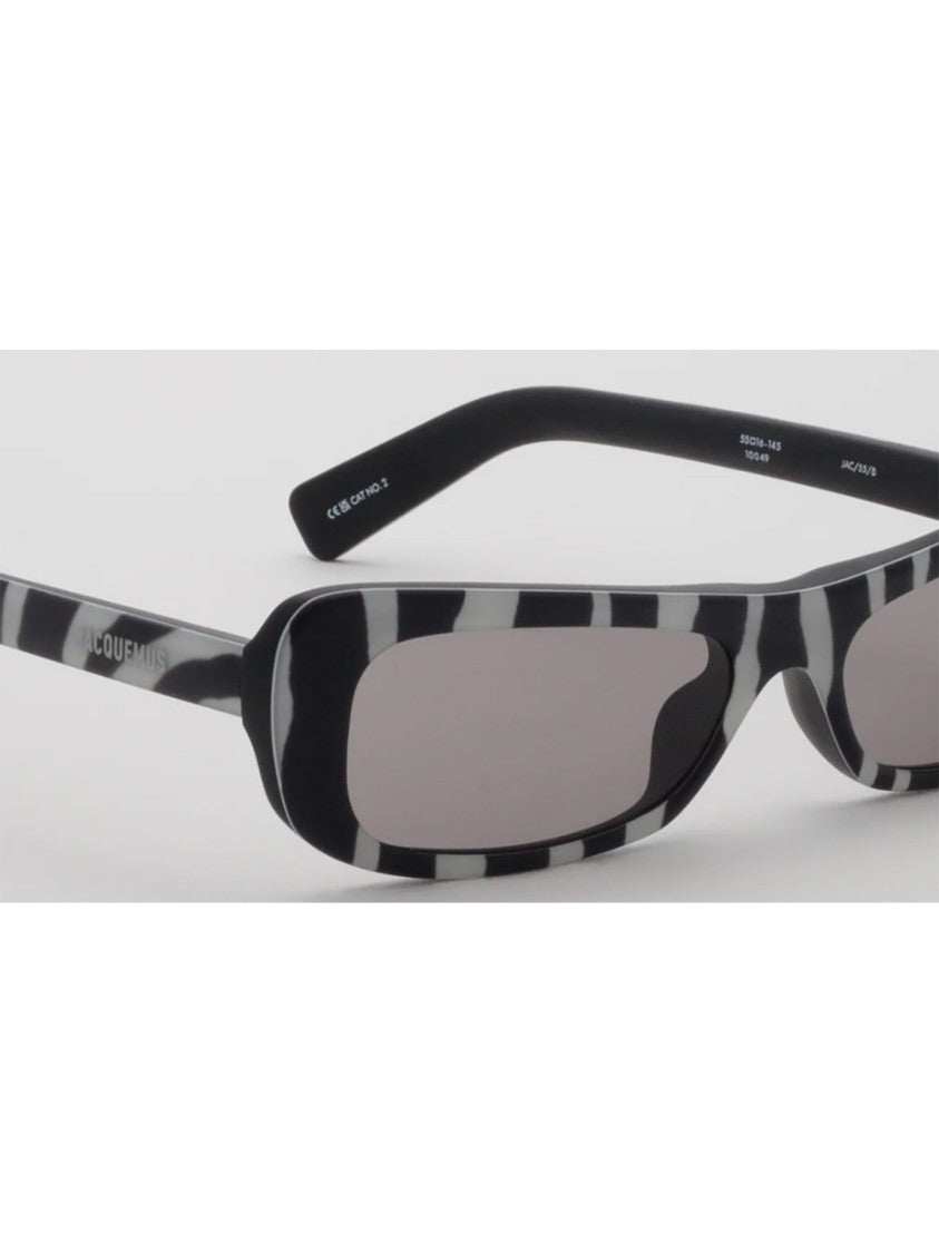 Jacquemus Zebra Print Optical Frames With Bold Rectangular Silhouette