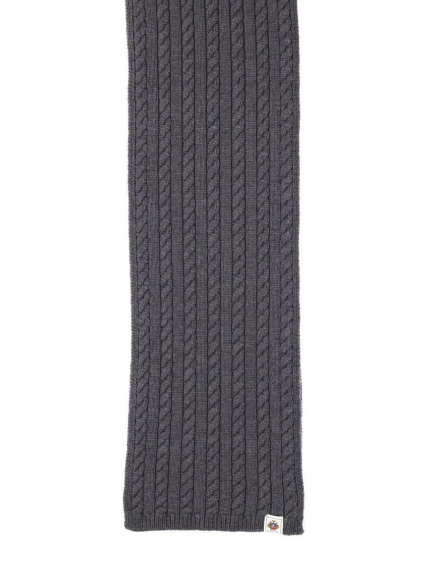 Bally Cable Knit Merino Wool Scarf