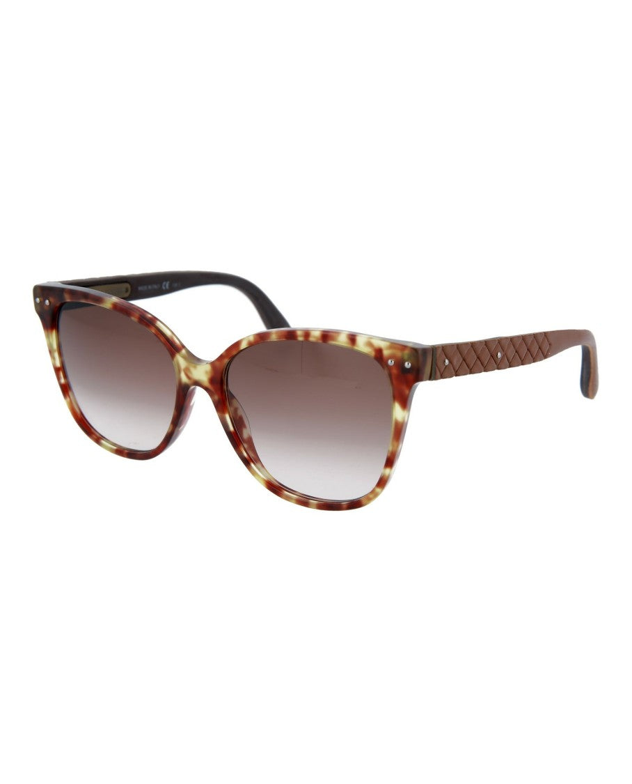 Bottega Veneta Square-Frame Rubber Sunglasses