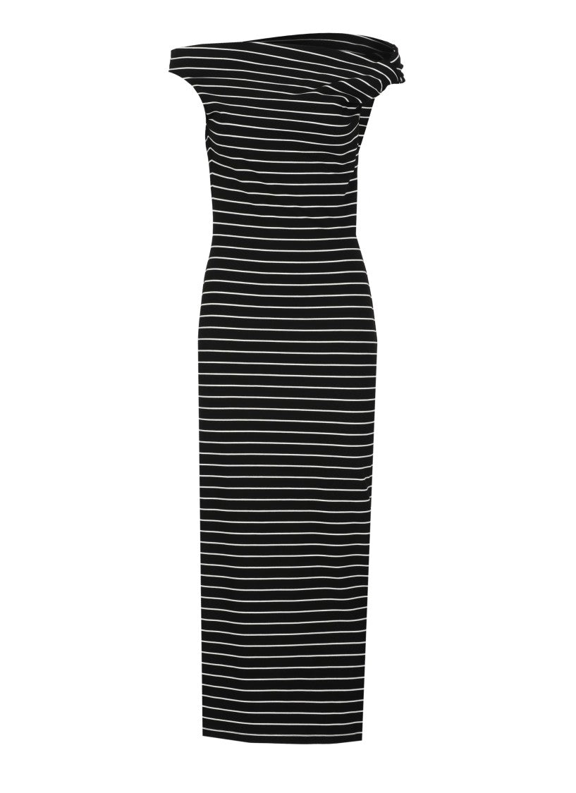 Msgm Black Viscose Dress