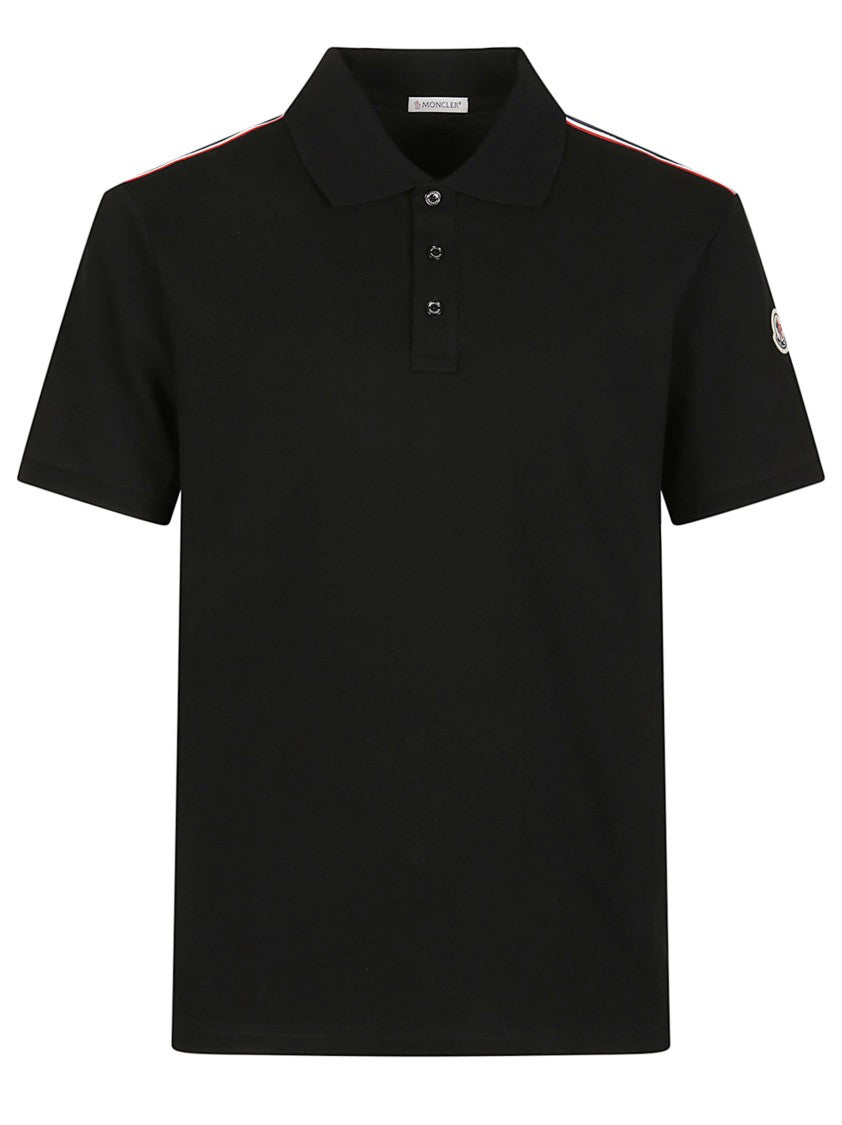 Moncler Stripe Short-Sleeve Cotton Polo Shirt