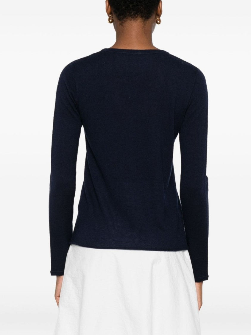 Majestic Filatures Cashmere V-Neck Sweater With Cropped Relaxed Fit