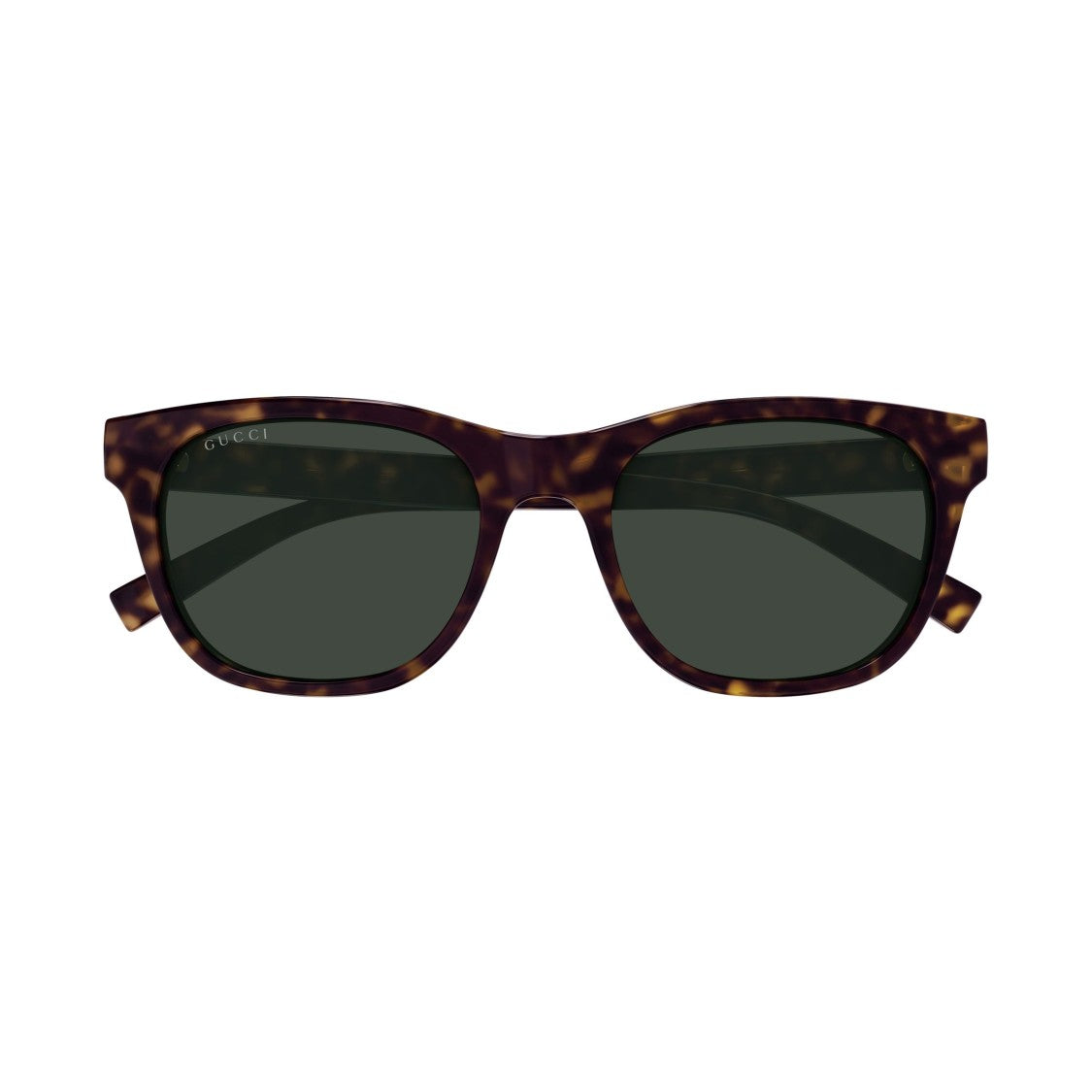 Gucci Classic Rectangular Tortoiseshell Sunglasses With Logo Detail