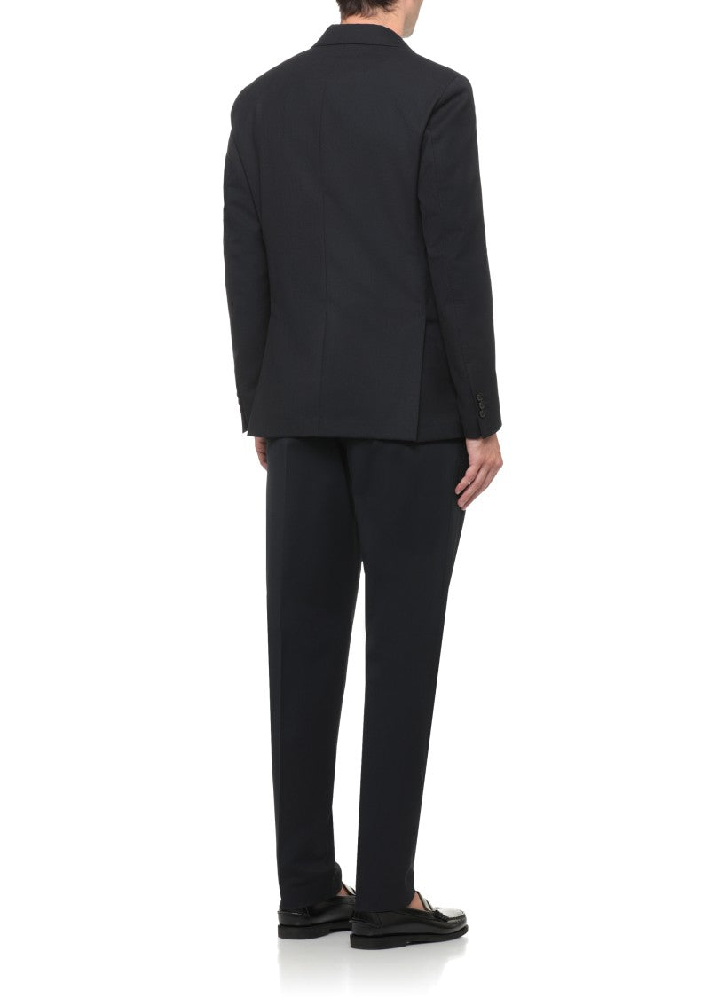 Lardini Classic Wool Jacket With Iconic Lapel Pin And Tailored Finish