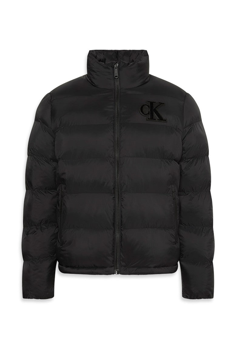 Calvin Klein Padded Waterproof Coat With Monogram Detail