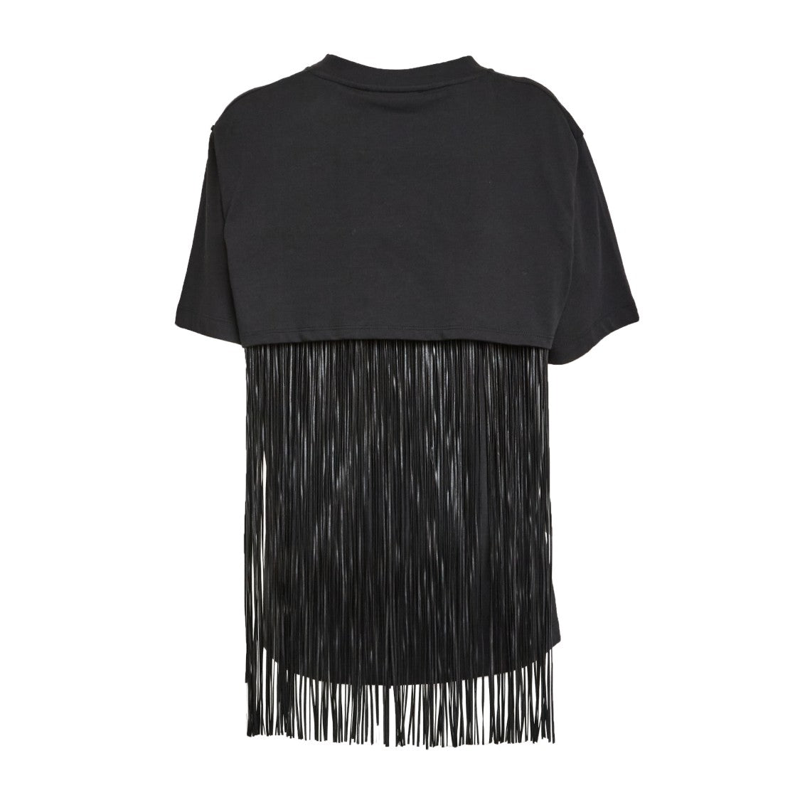 Sportmax Fringe-Back Top In Coated Jersey Design
