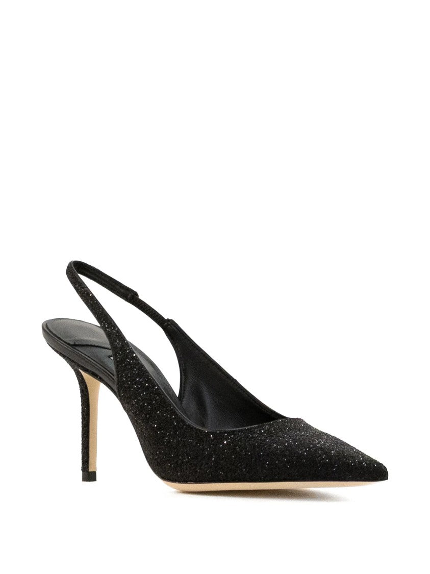 Jimmy Choo Neutral Love 85 Shimmering Slingback Heels