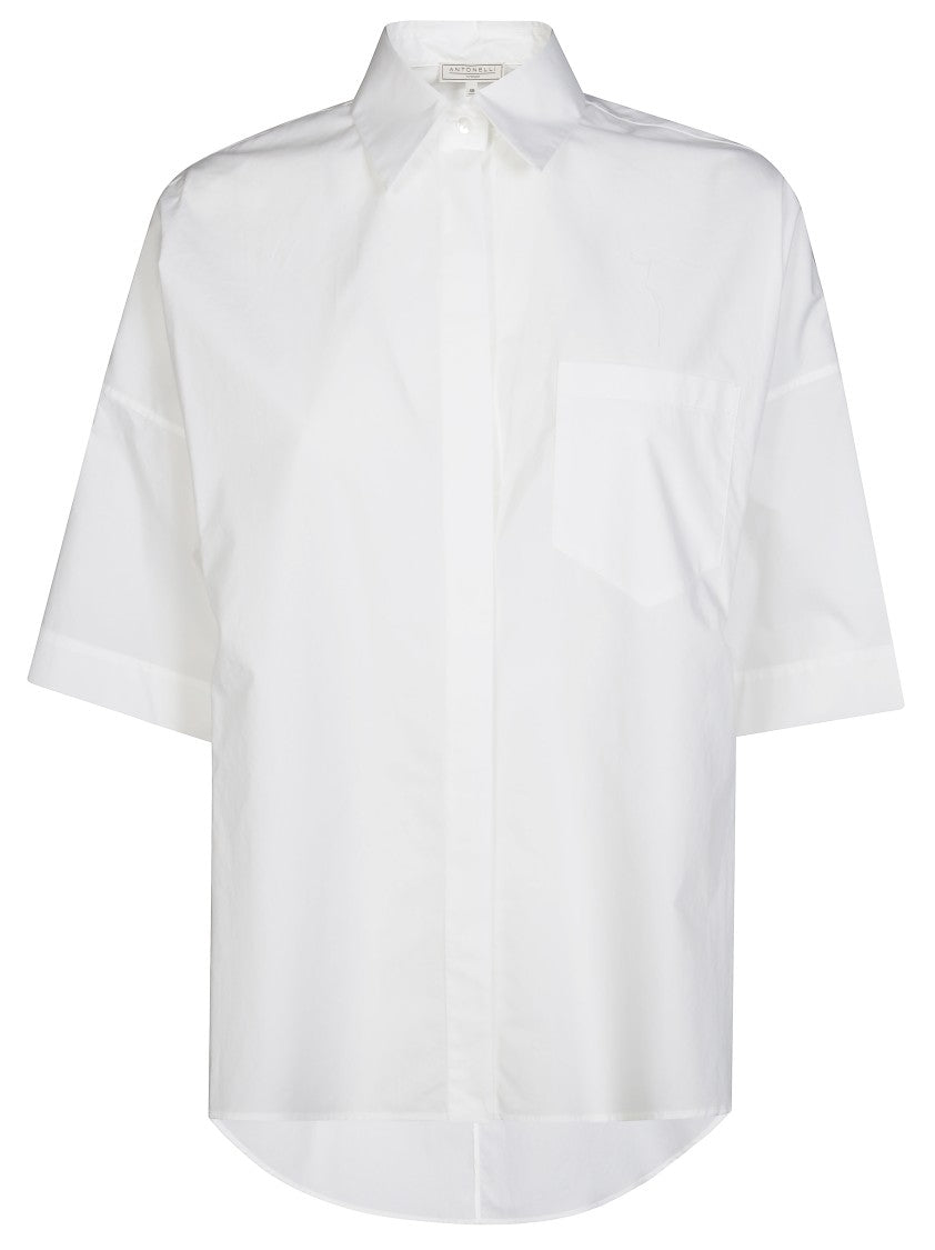 Antonelli White Relaxed-Fit Short Sleeve Shirt