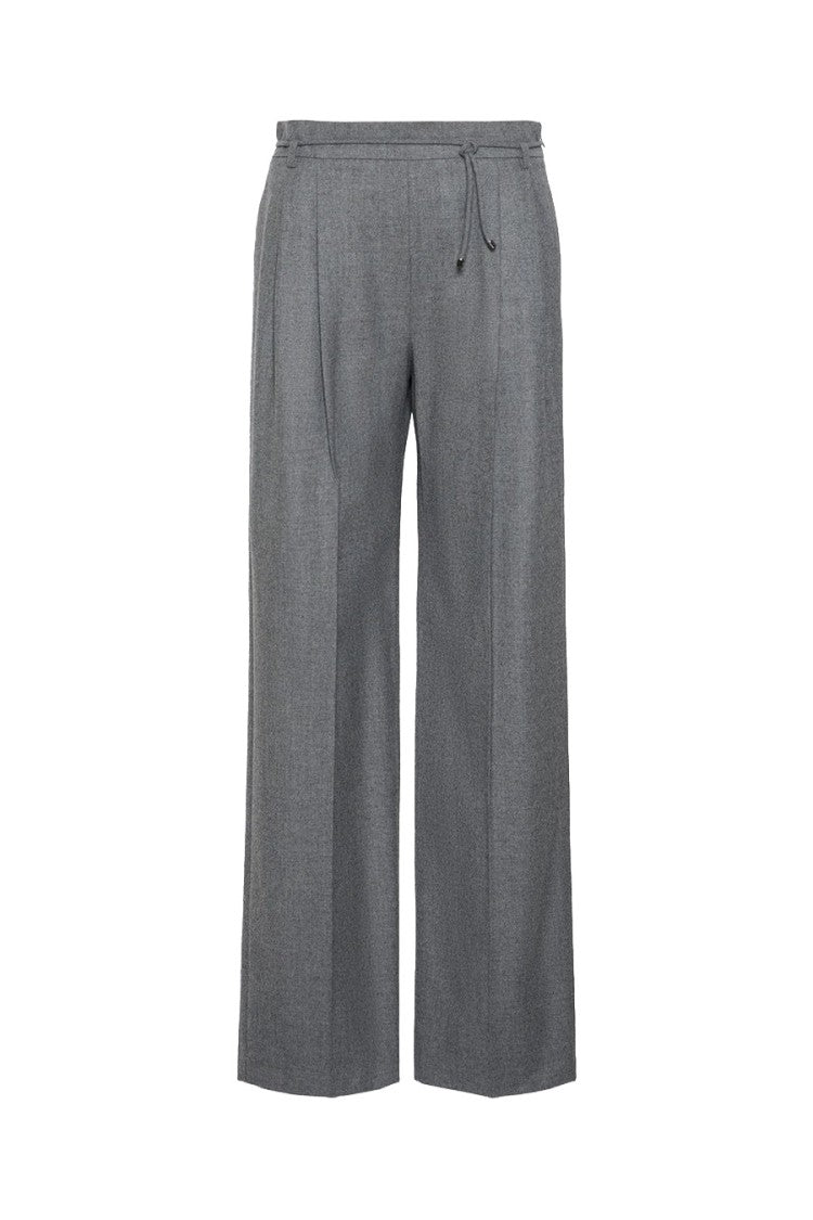 Max Mara Grey Mxmalibi Cashmere-Blend Wide-Leg Pants