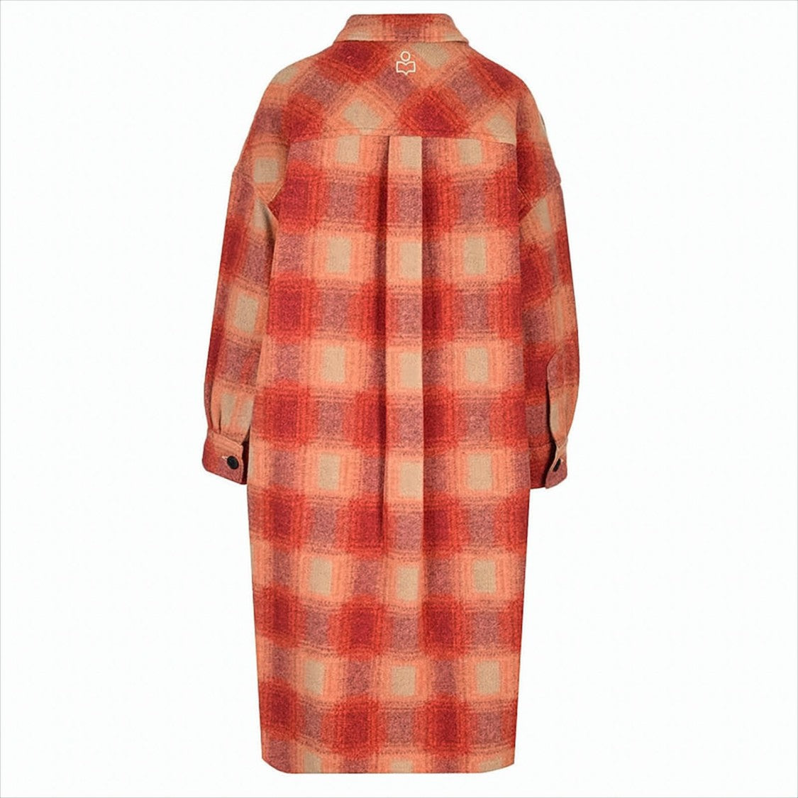 Isabel Marant Étoile Bold Check Pattern Wool Coat With Classic Collar