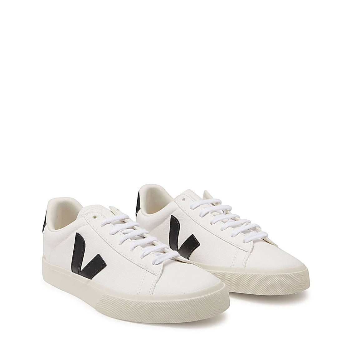 Veja Black-And-White Faux Leather Campo Sneakers