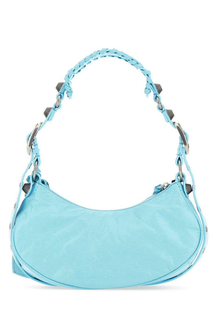 Balenciaga Sky Blue Calf Leather Shoulder Bag