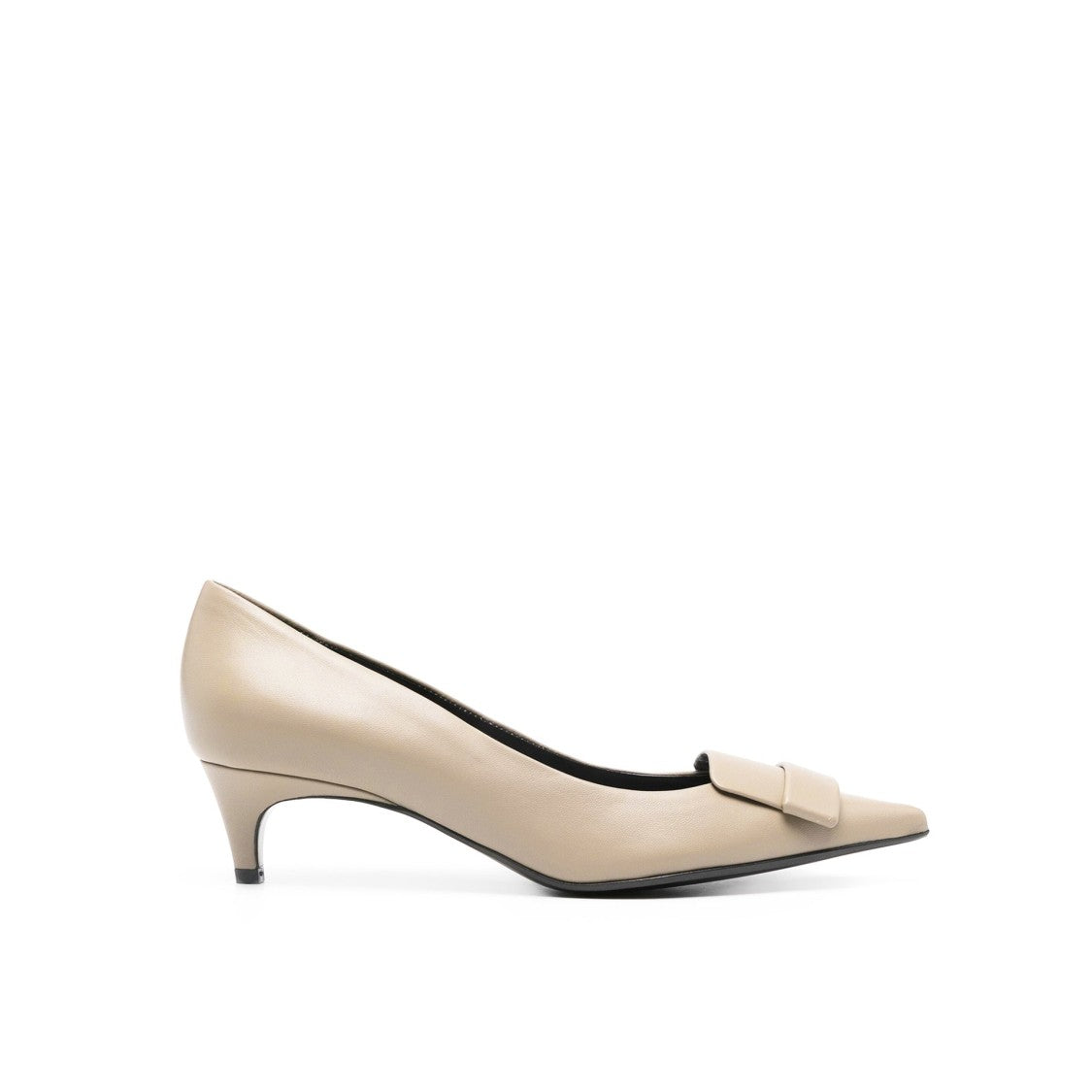 Sergio Rossi Sr1 Leather Pumps With Pointed Toe And Bow Detail