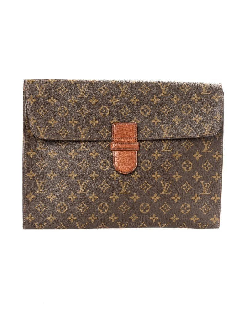 Louis Vuitton Monogram Canvas Document Holder With Leather Accents