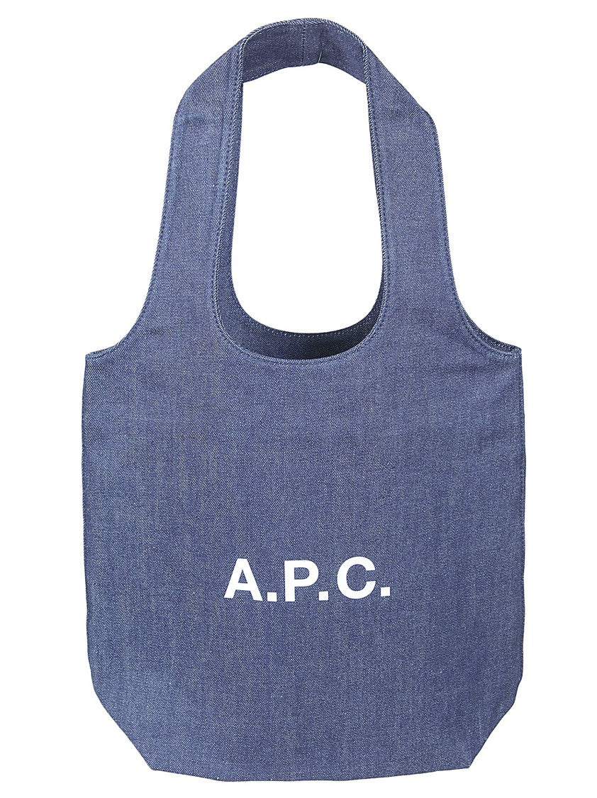 A.P.C. Denim Shopping Bag With Logo