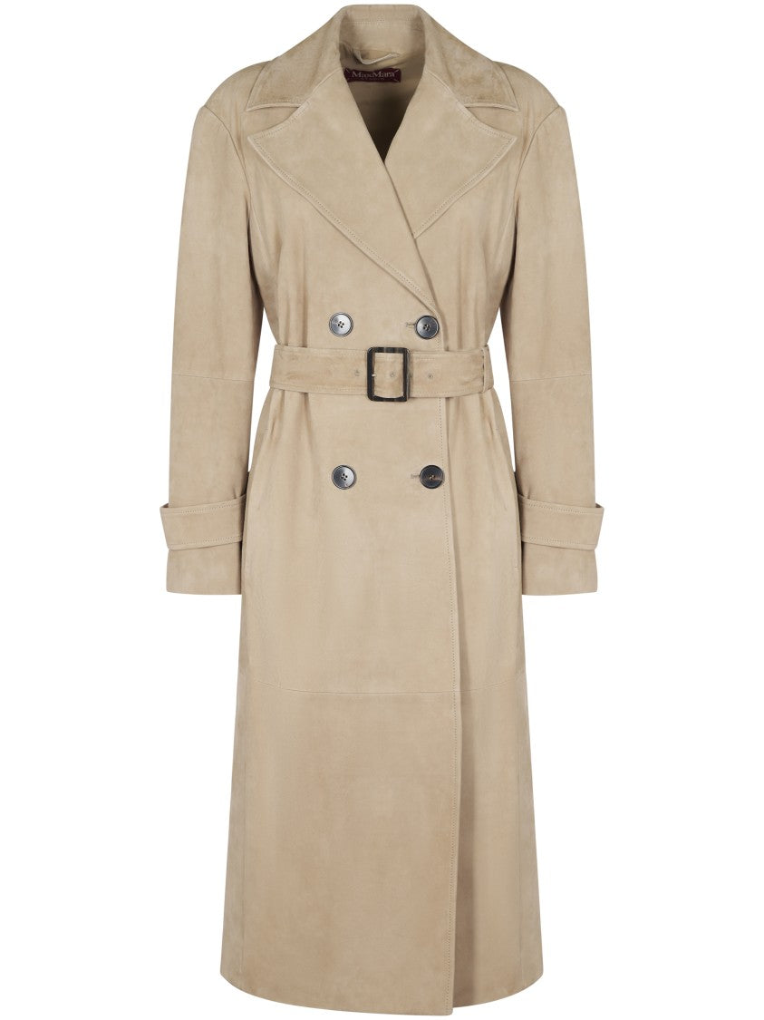 Max Mara Double-Breasted Coat With Belted Waist