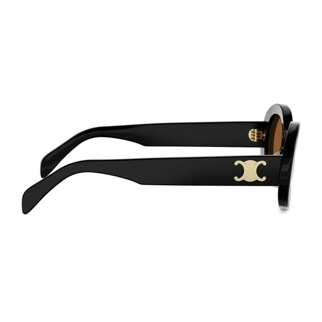Celine Black Triomphe Cl40194u Acetate Oval Sunglasses