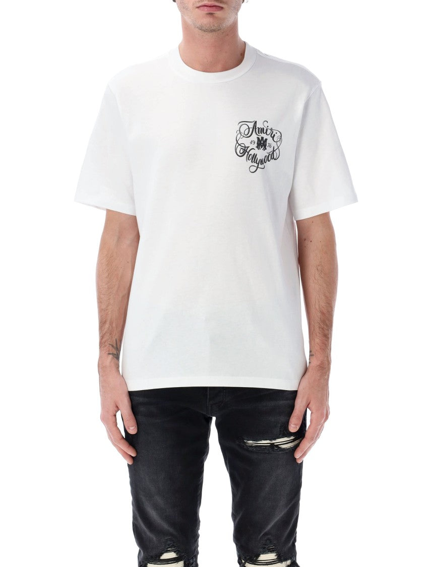 Amiri Hollywood Relaxed Fit Cotton T Shirt