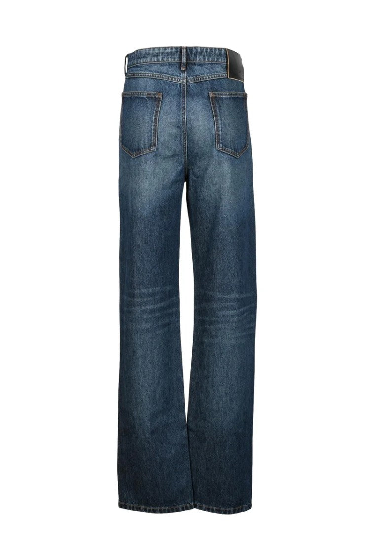 Sportmax Mid-Rise Flared Blue Jeans