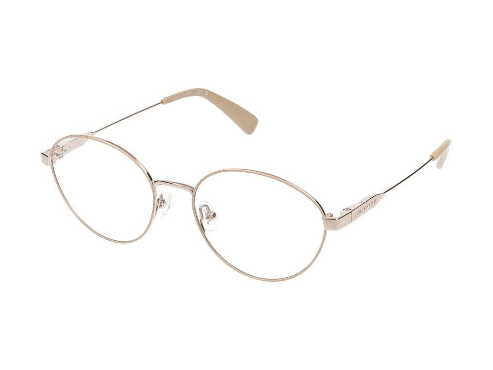 Longchamp Rose Gold Lo2154 Metal Round Eyeglasses