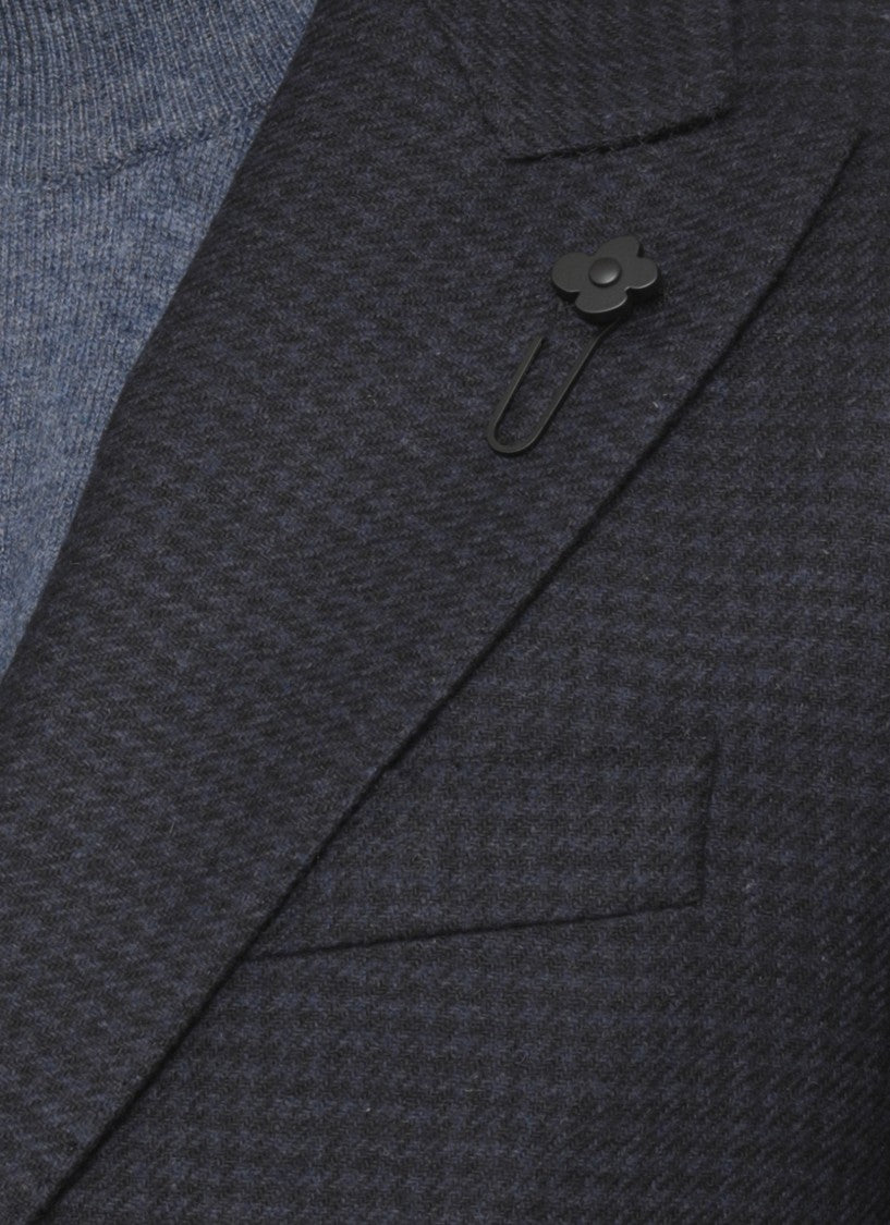 Lardini Tailored Wool Jacket With Peak Lapel