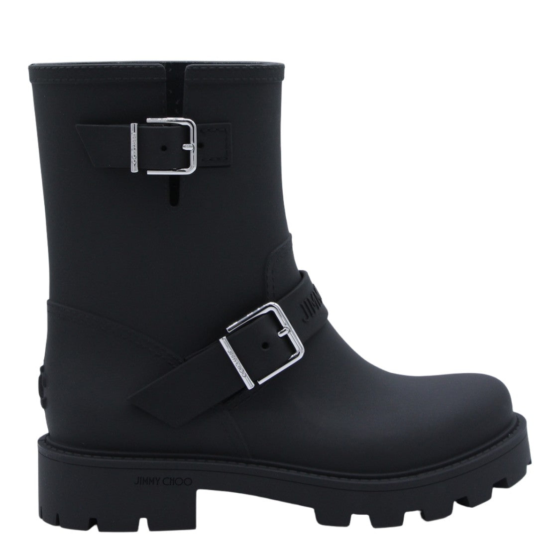Jimmy Choo Chunky Sole Buckle Boots