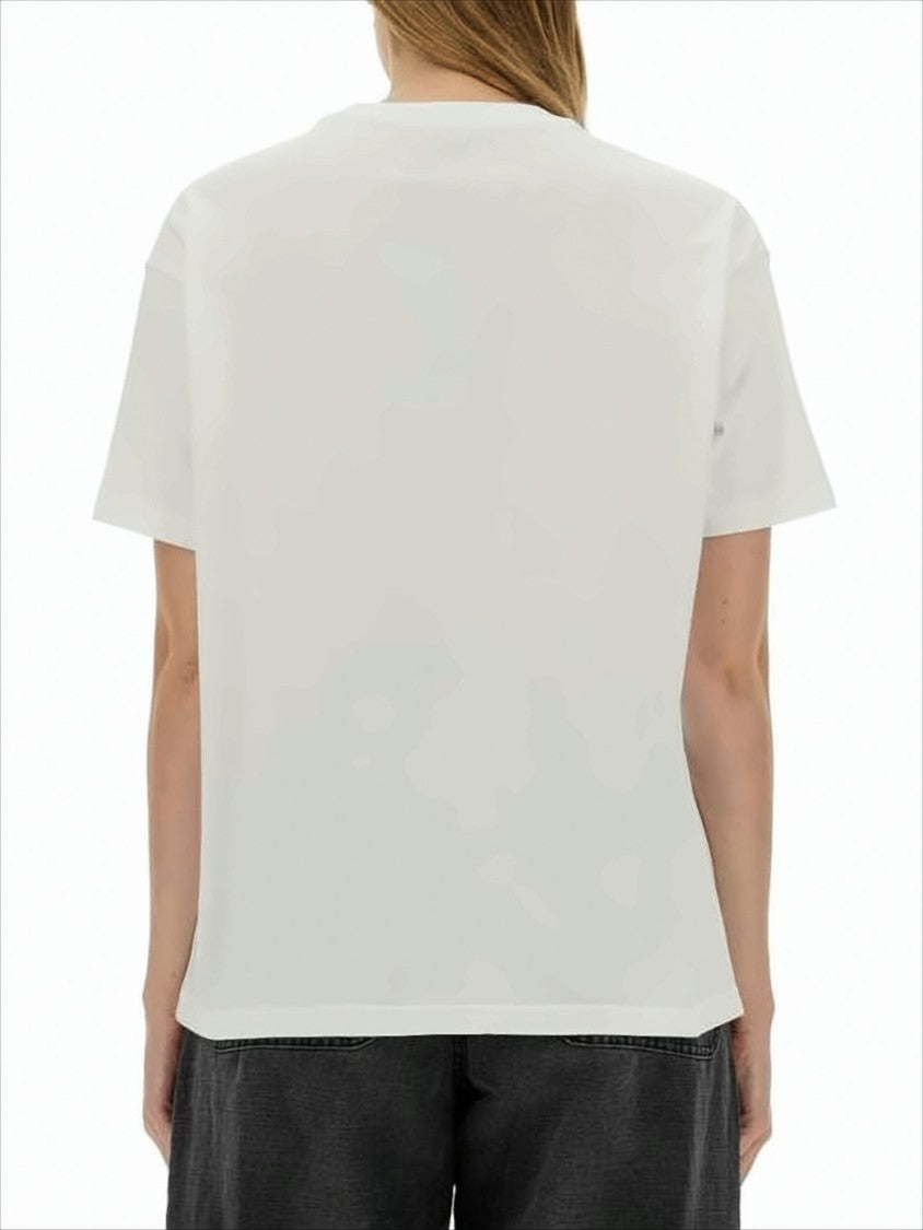 Vivienne Westwood Short-Sleeved Classic White T-Shirt With Embroidered Detail