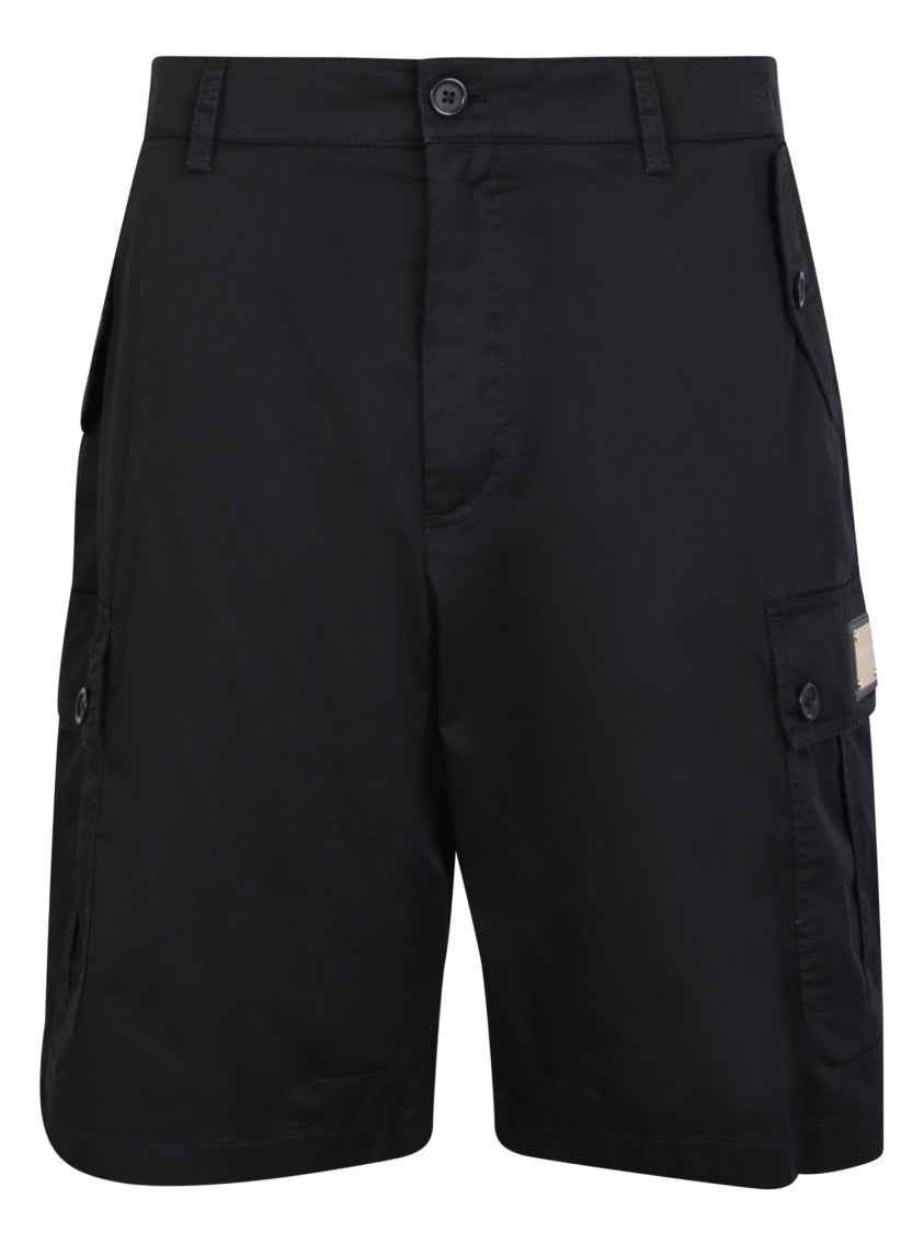 Dolce & Gabbana Black Shorts With Cargo Pockets