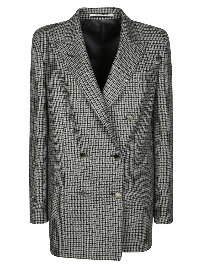 Tagliatore Double-Breasted Grey Blazer