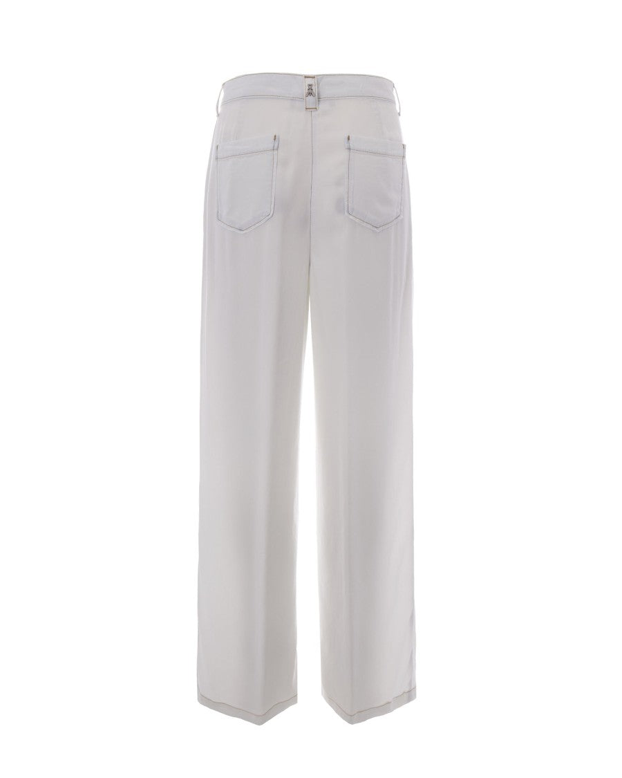 Patrizia Pepe Wide Leg Tencel Jeans With Super Bleach Finish
