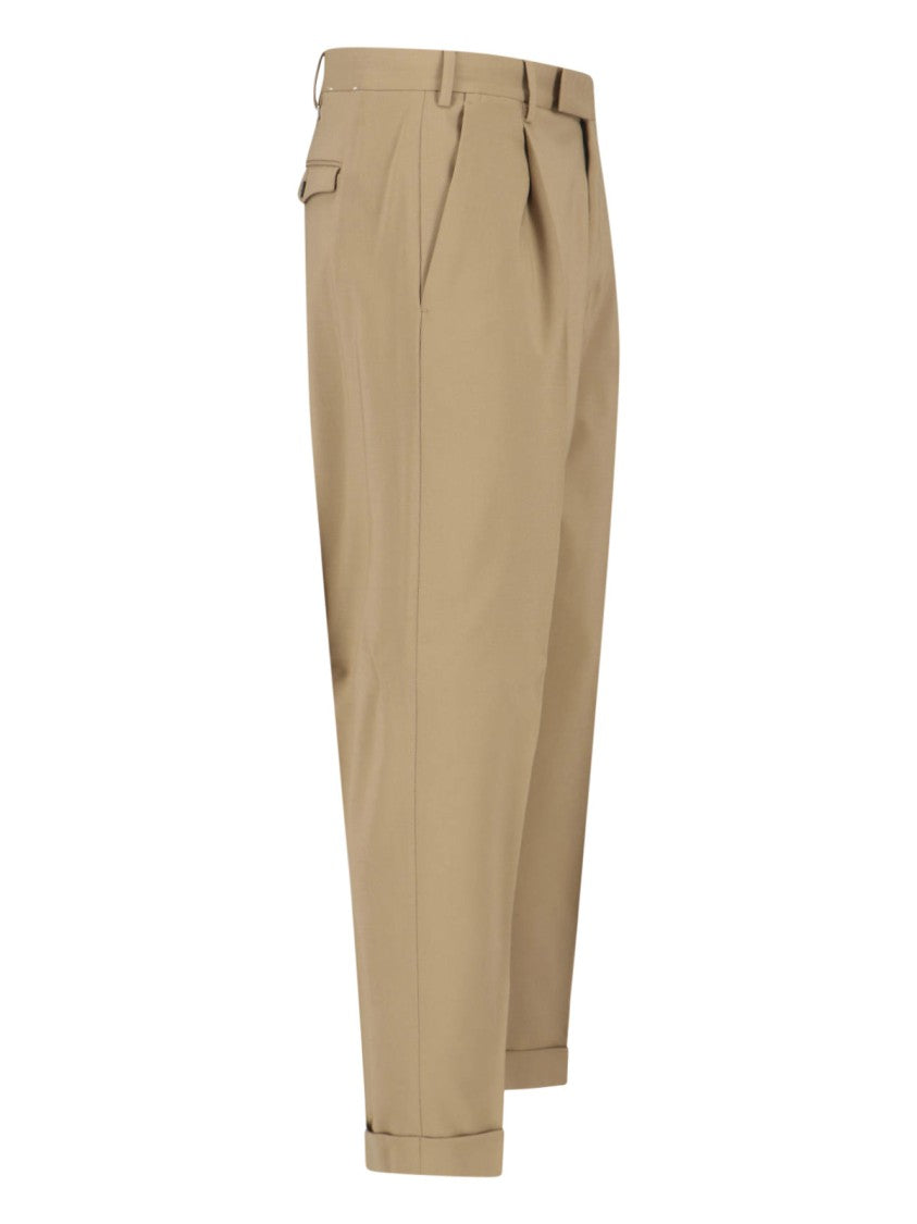Pt Torino Tailored Wool Trousers – Light Brown