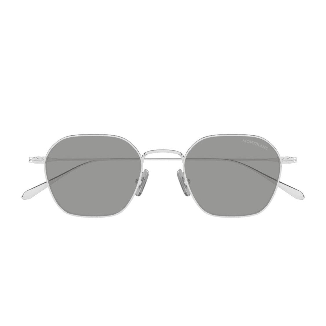 Montblanc Silver Nib Metal Geometric Sunglasses