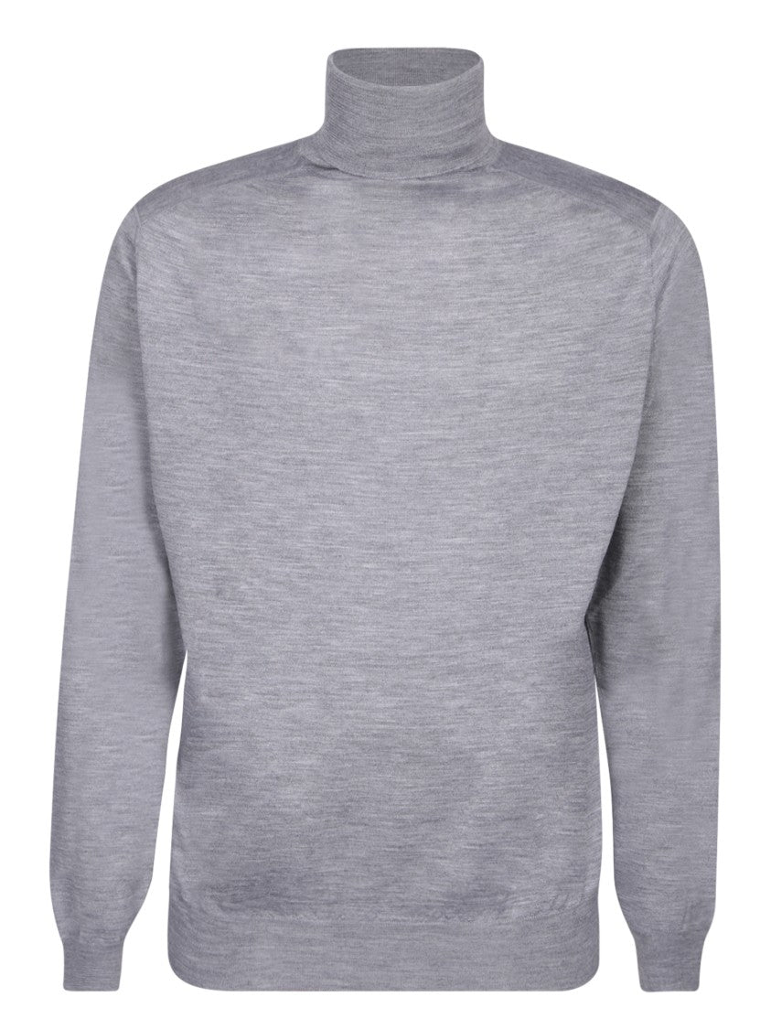 Dell'oglio Grey High Neck Pullover