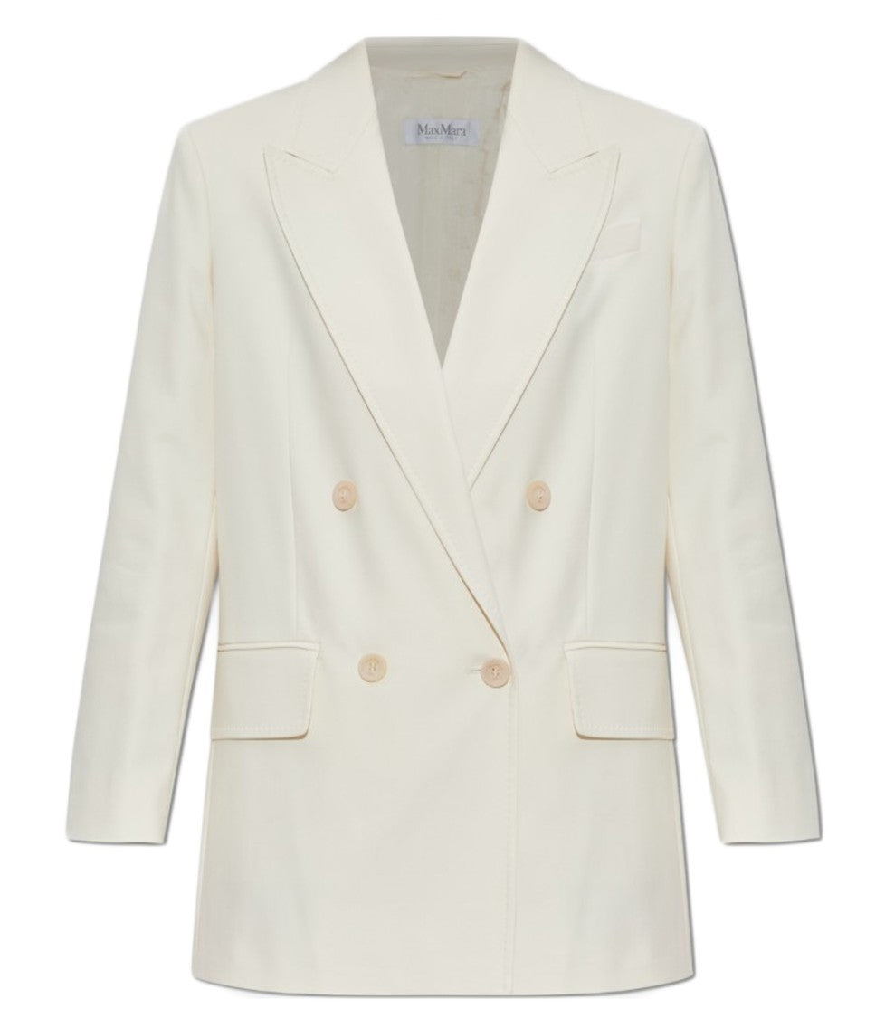 Max Mara Double-Breasted Structured Jacket With Wide Lapels