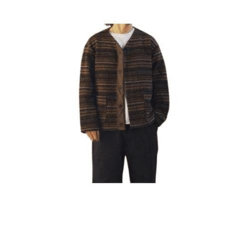 Engineered Garments Relaxed Fit Horizontal Striped Cardigan