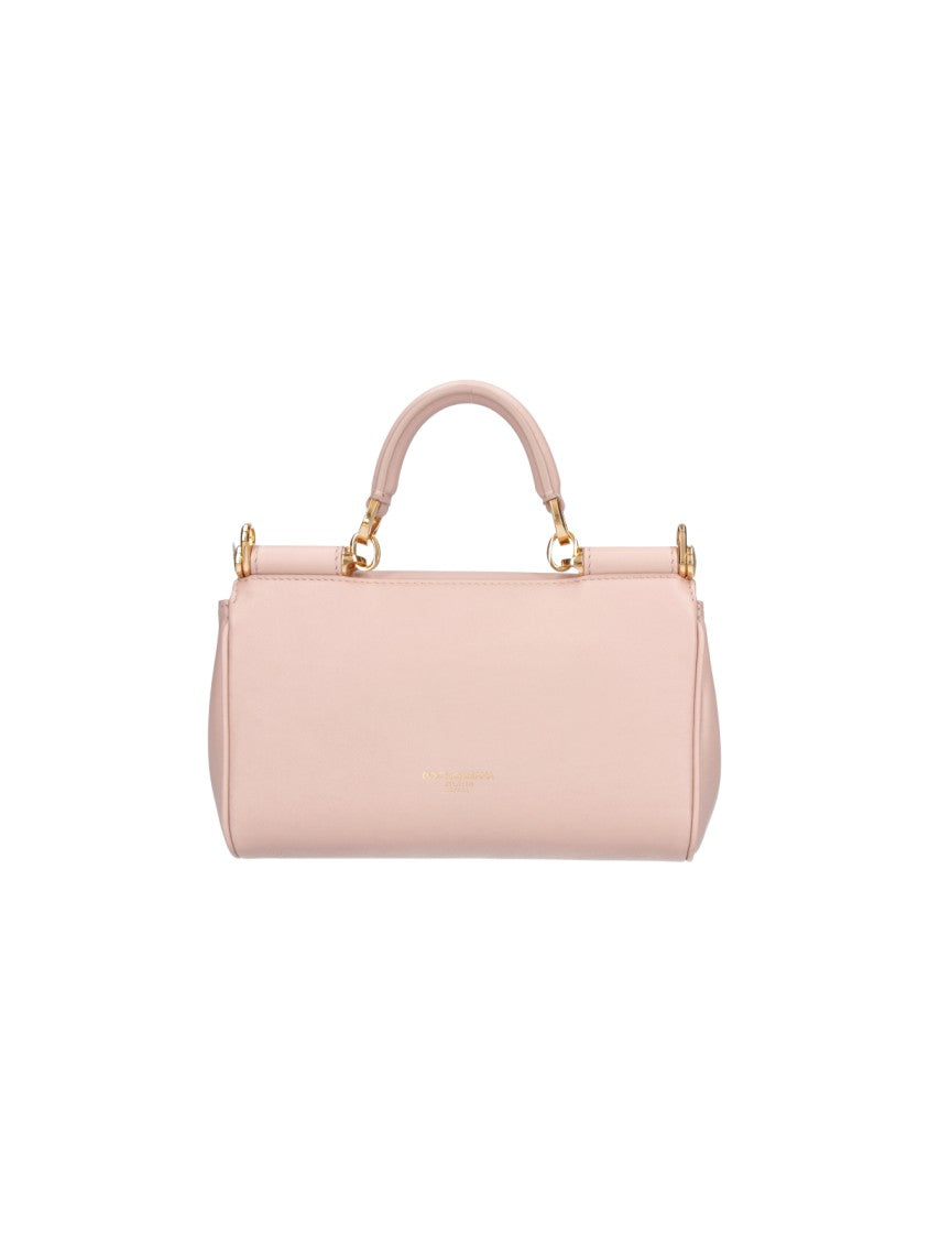 Dolce & Gabbana My Sicily Pink Mini Leather Shoulder Bag