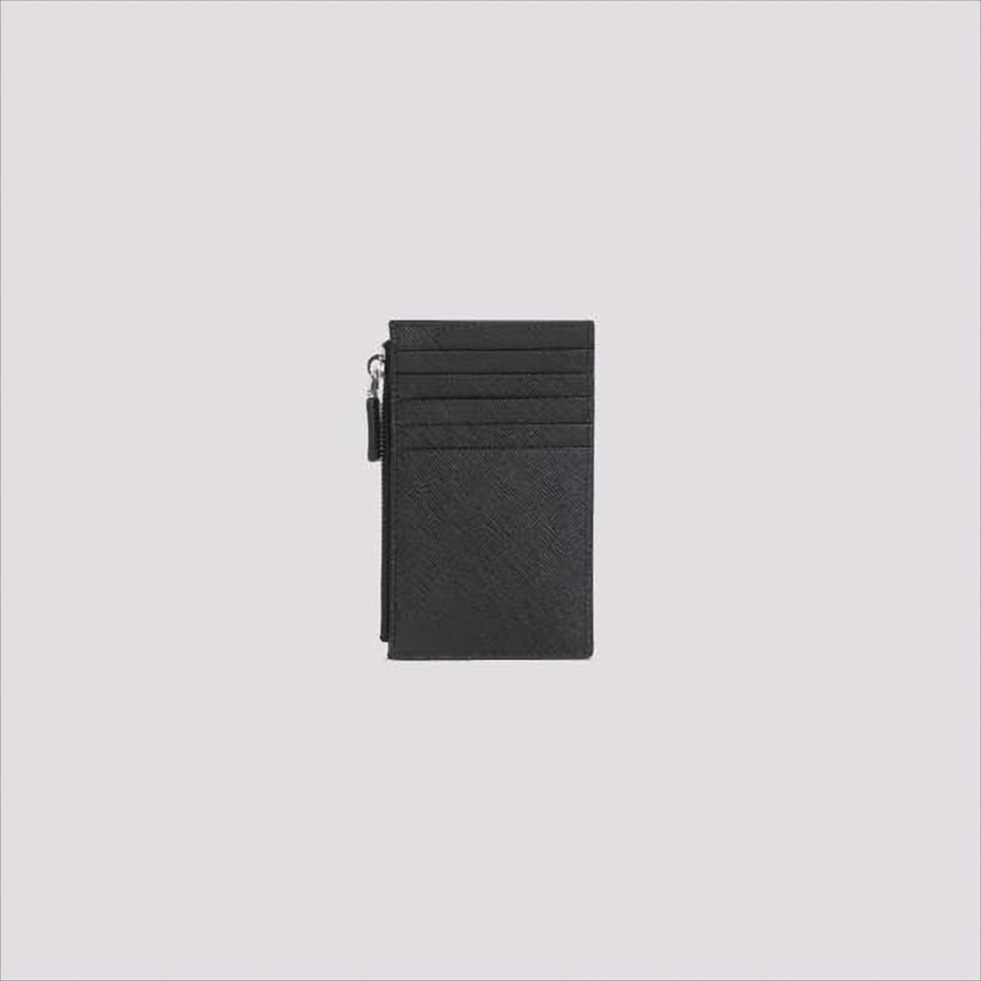 Prada Textured Leather Zip-Around Wallet