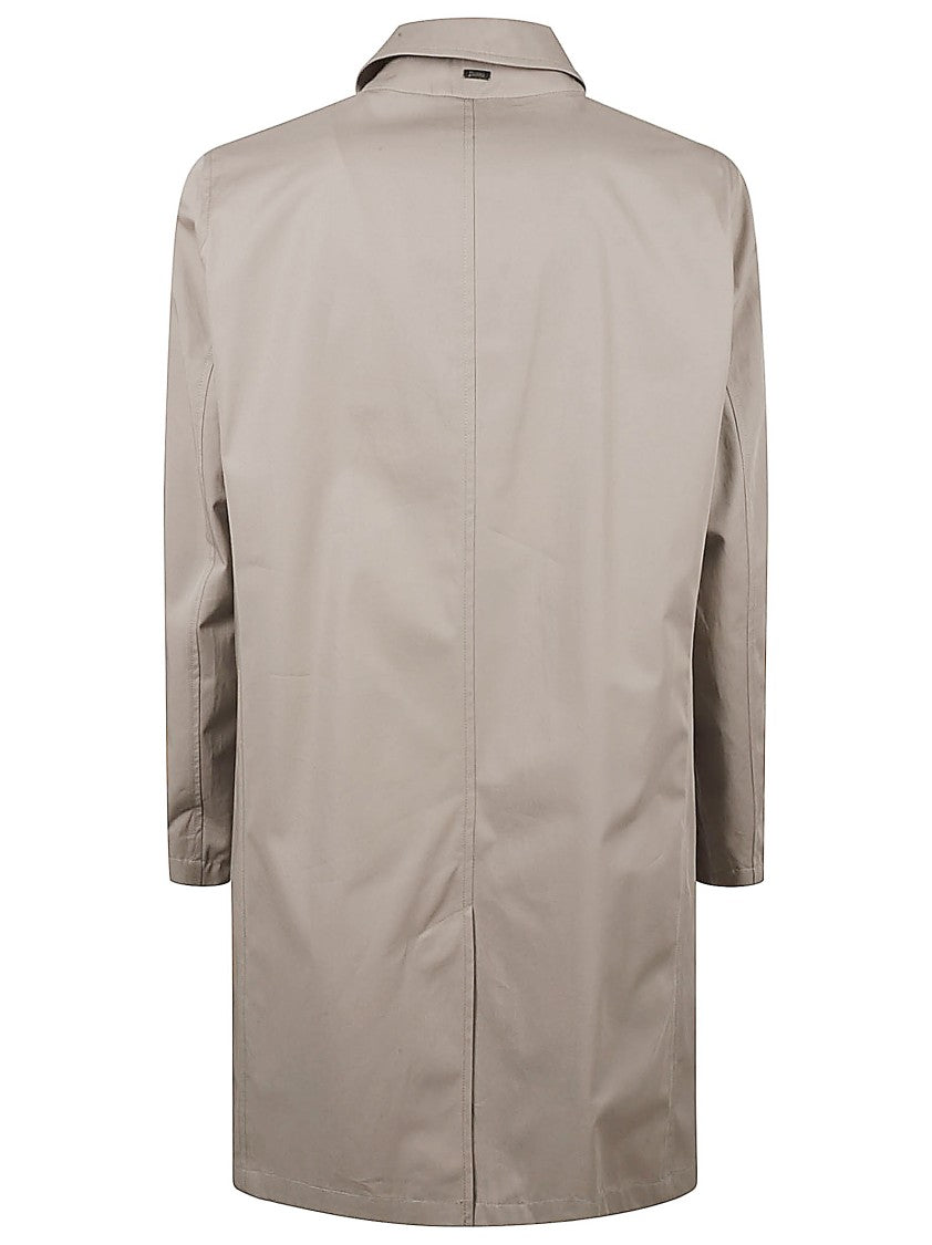 Herno Dove Grey Straight Cut Coat