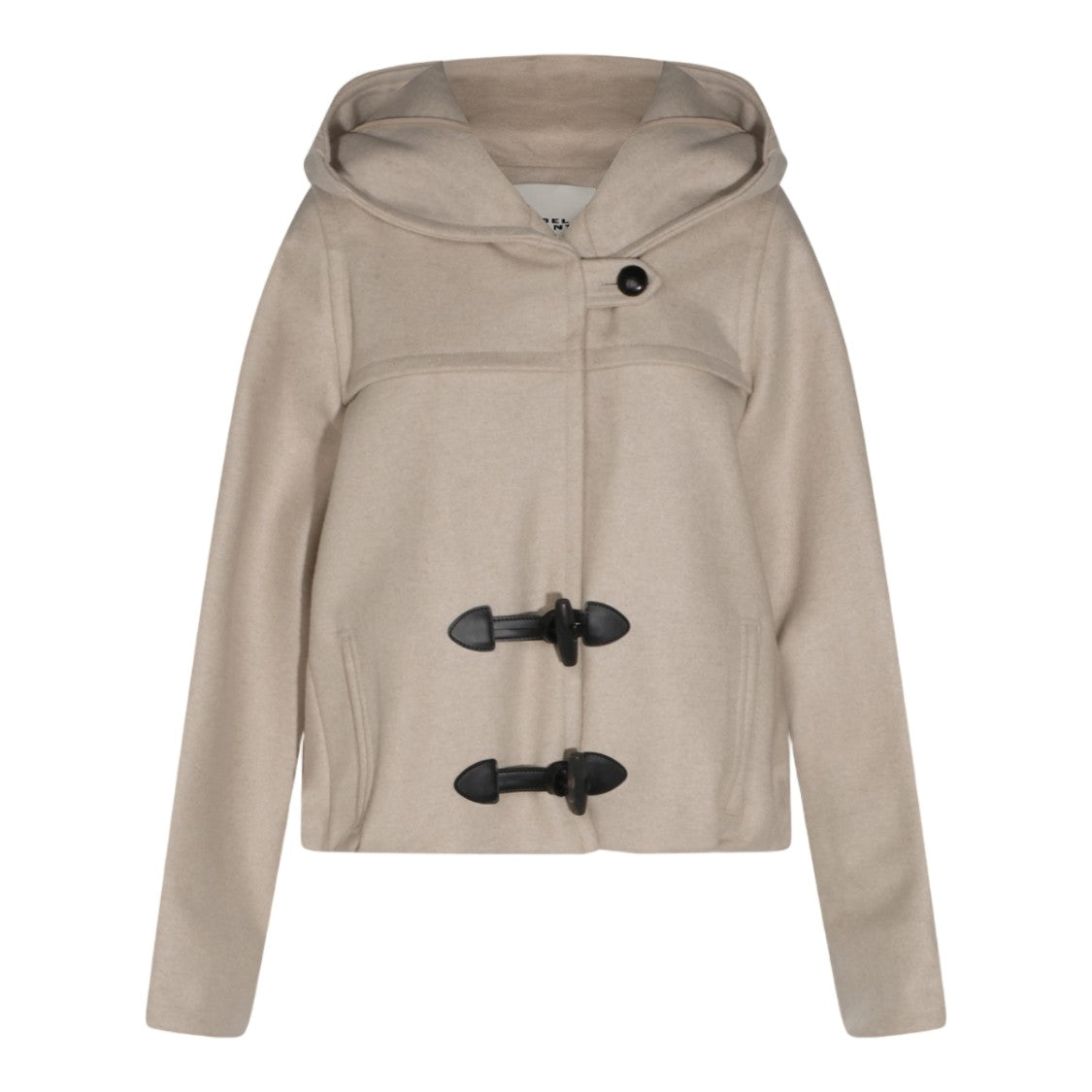 Isabel Marant Étoile Boxy Beige Jacket With Hood And Toggle Fastenings