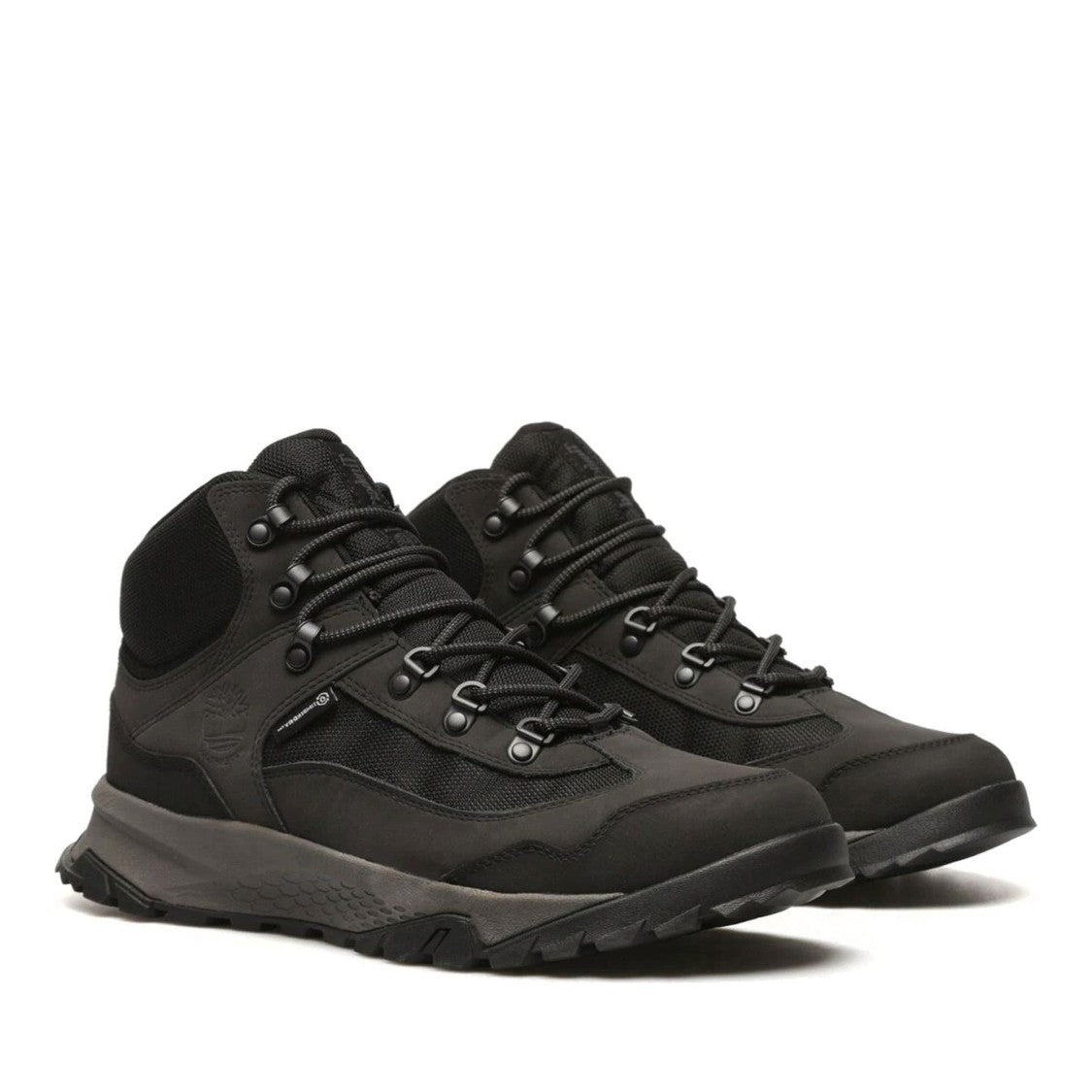 Timberland Lincoln Black Rugged Padded Collar Lace-Up Leather Boots