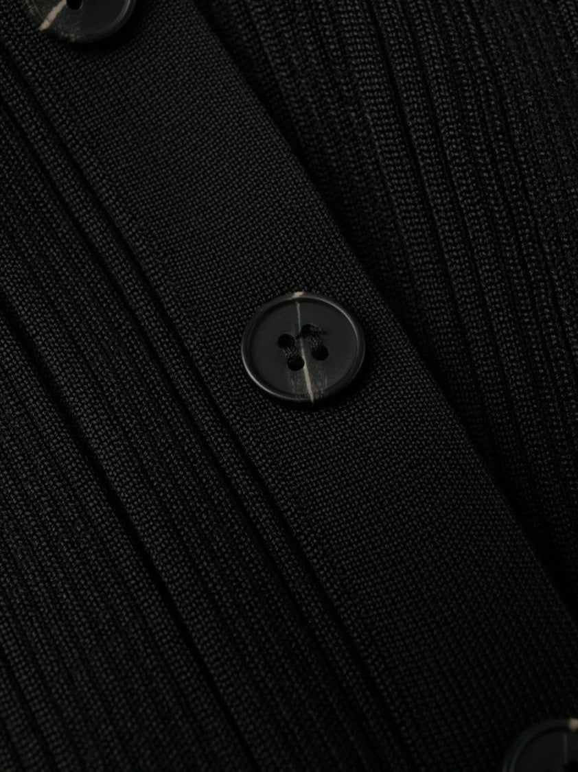 Self-Portrait Textured Knit Midi Dress With Wrap Bodice