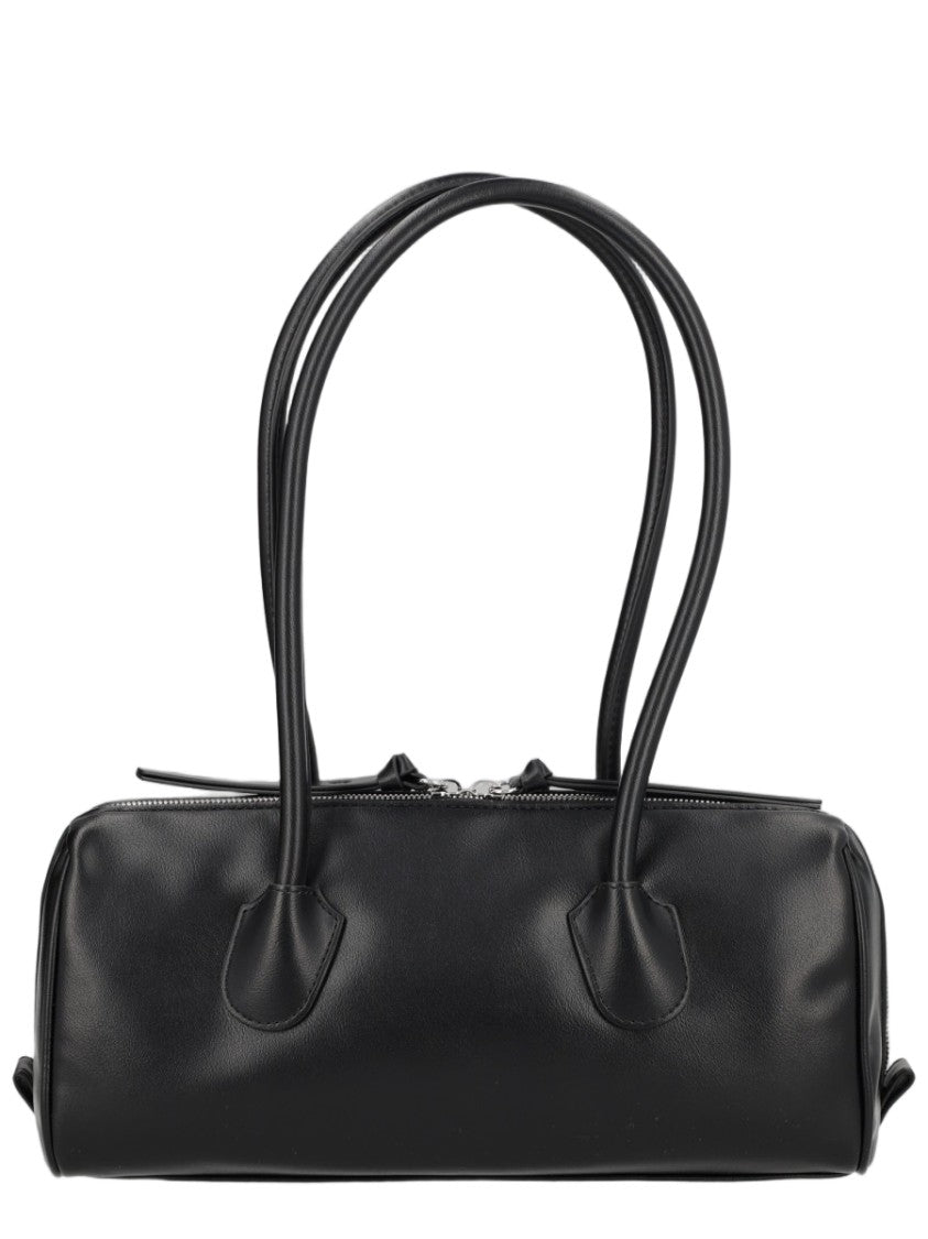 Vivienne Westwood Black Metallic Emblem Rectangular Polyester Shoulder Bag