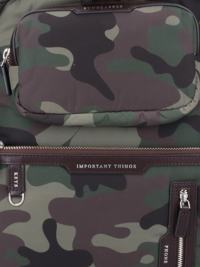 Anya Hindmarch Camouflage Multi Pocket Backpack – Multicolor